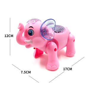 Electric Leash Elephant Toy With <b>Lights</b> Music Walking Animal For Kids Plastic Push <b>Pull</b> Toy 13-24 Months - Product Image 3
