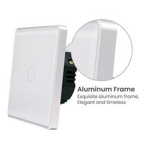 Tuya Wifi Smart Switch 3 Gang Touch Control With Voice <b>Timer</b> EU Standard Aluminum Frame - Product Image 3