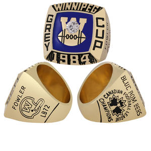 <span class=keywords><strong>CFL</strong></span> 1984 Winnipeg bombardieri blu calcio grigio coppa del campionato anello di moda maschile anello gioielli personalizzati all'ingrosso - Product Image 1