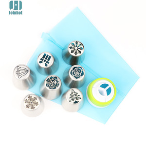 Christmas Tree Snowflake Bell Russian Piping Tip Set Stainless Steel Butter Piping Tips <b>Cake</b> <b>Decorating</b> <b>Supplies</b> - Product Image 2