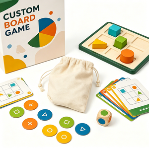 เกมกระดานไม้แบบกำหนดเอง เป็นมิตรกับสิ่งแวดล้อม เกมโต๊ะแบบกลุ่ม เกมโต้ตอบ บรรจุภัณฑ์แบบกำหนดเอง ชิ้นส่วนประกอบ เกมฝึกอบรมเชิงการแข่งขัน - Product Image 2