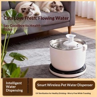 Fontaine à eau intelligente sans fil pour animaux de compagnie, capteur radar, stérilisation UVC, distributeur d'eau automatique pour chat et chien de 2,5 L, détachable, facile à nettoyer