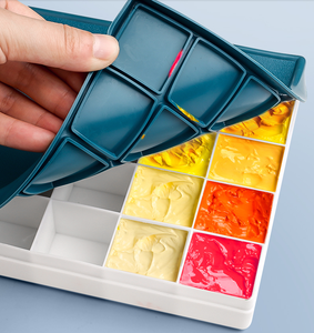 Palettes de voyage en plein air portables 36 puits aquarelle <span class=keywords><strong>Gouache</strong></span> peinture à l'huile <span class=keywords><strong>acrylique</strong></span> matière plastique Durable Portable Pigment Tin - Product Image 3