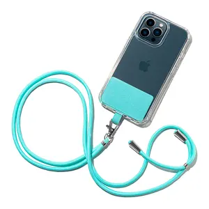 Mobile phone Cover Lanyard Universal Crossbody Lasso Necklace String Patch Dacron Strap Flann Tab Tether Phone Cord For Iphone