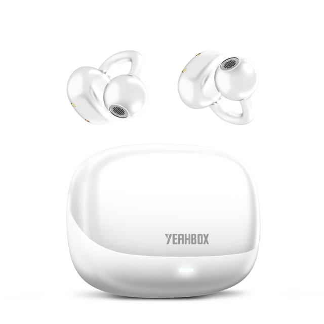 YEAHBOX Popo Air Open Headphones, Open-Ring Comfort with Tri-Curve Snug Clip, Powerful Sound with Super Bass