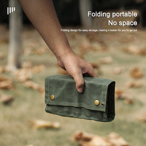 Tarro de especias con bolsa de almacenamiento, botella de condimentos de comida, sal/soporte de azúcar, Gadget para acampar al aire libre, Picnic, 9 Uds., Verde - Product Image 6