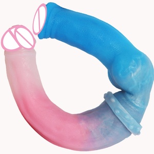 New Sex Toy 2021 Animal Realistic <b>Dildo</b> Double Ended Sex Tool Lesbian Gay Couple Sex Tool Double Head Silicone <b>Dildo</b> Gorgeous - Product Image 2