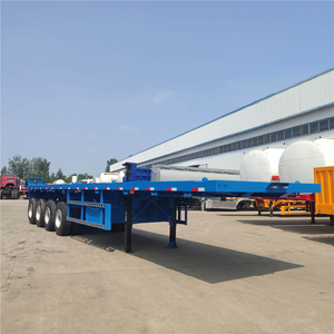Semi-remorque à plateau plat 2/3/4 essieux, <span class=keywords><strong>prix</strong></span> compétitif, fabrication propre, pour le transport de conteneurs de 40 pieds - Product Image 1