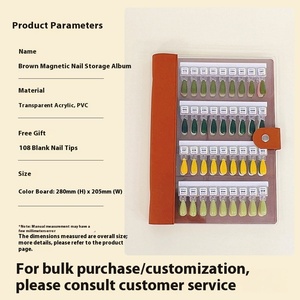 Espositore Magnetico Giapponese Doppio Mini in Acrilico per Nail Art con Cartellini Colorati per Campioni di Smalto e Gel - Product Image 6
