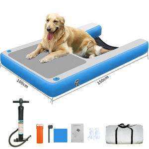 Nieuw product honden drijfplank dubbele laag hondenladder opblaasbaar <span class=keywords><strong>puppy</strong></span> board helling huisdier waterspeelgoed - Product Image 1