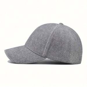 Casquettes de baseball unisexes en polaire chaude de haute qualité, couleur unie, motif lettres, avec boucle métallique, pour toutes les saisons, vente en gros - Product Image 5