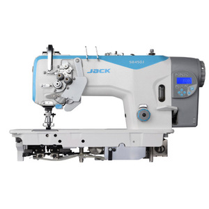 Nueva máquina de coser plana computarizada de dos agujas Jack 58450 con puntada overlock para aplicaciones industriales de ropa y tela en venta - Product Image 2