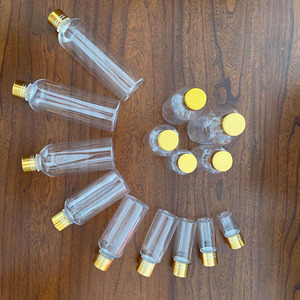 Bouteilles en plastique Gao Ji 10 30 50 100 ml avec bouchon doré, transparentes en PET, à petite ouverture, pour échantillons et distribution - Product Image 1