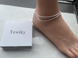 Tewiky Pulseras de Tobillo para Mujer, Juego de Cadenas Delicadas Ajustables en Capas, Tornozaletas Apilables Impermeables, Regalo de Verano para la Playa - Product Image 2