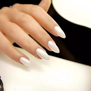 <span class=keywords><strong>Faux</strong></span> ongles en résine à presser, style simple, neufs, blancs, effet eau, transparents, effet miroir magique, UV, à porter - Product Image 1