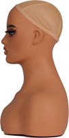 Tête de Mannequin Femme Réaliste Europe et Amérique avec Buste de Têtes de Mannequin pour Perruques, Maquillage, Accessoires de Beauté