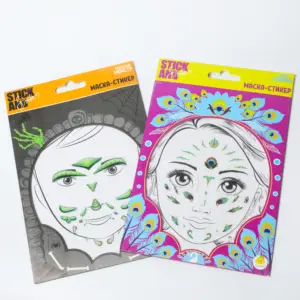Vinyl Gesicht Glitter Strass machen ein Gesicht Aufkleber Kristalle Schmuck Aufkleber für Kinder