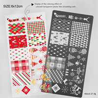 Plaques de tamponnage pour ongles de Noël réutilisables en gros, en acier inoxydable 304, pour un empreinte claire |   Modèles personnalisés pour la décoration des ongles