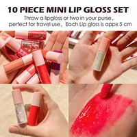 Mini coffret cadeau brillant à lèvres brillant nude brillant à lèvres à paillettes bas quantité minimale de commande pour les coffrets cadeaux de maquillage liquide mat de marque personnalisée