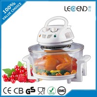 Four Halogène Turbo Cooker 12L en Verre, Friteuse à Air Chaud, Gril BBQ, Cuisson Sans Huile, Sain, pour Cuisine Domestique