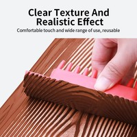 Outil à grain de bois en caoutchouc pour imitation bois, rouleau à grain de bois, outils de décoration pour peinture artistique et revêtement texturé, vente en gros