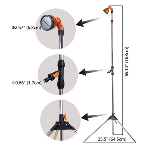 145 ~ 230cm Höhe Multifunktion ale Teleskop-Garten dusche Patio Außen dusche Metalls tativ Basis Wasser dusche Sprüh gerät - Product Image 5