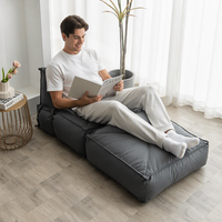 Multifunktionaler 2-in-1 Einzelner Komprimierter Sitzsack Faulenzerstuhl Liegestuhl Couch für Zuhause Wohnzimmer Schlafzimmer Hotel