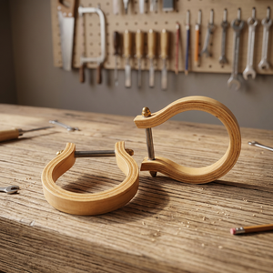 Estribos de Madera de Primera Calidad para Carreras de Caballos, Equipo de Equitación Personalizado, Color Madera, ¡La Seguridad es Primero! Logotipo Personalizado SKI - Product Image 2
