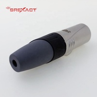 Konektor Mikrofon XLR 4 Pin SREXACT SVP555V-4P, Lapisan Perak, Kuningan, Paduan Seng, Lapisan Nikel, Kemasan Polybag Audio Video
