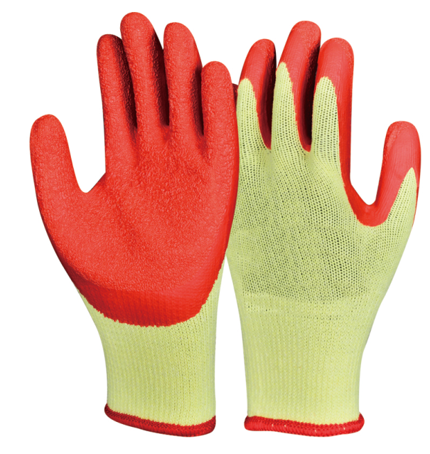 13g Anti slip Latex Coated Work Gloves Hot Sale Cheap Latex Crinkle Coated Labor Protective