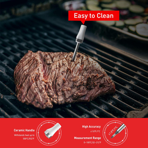 Ultra-Thin Newest <strong>Wireless</strong> BBQ Thermometer Remote-<strong>Controlled</strong> Oven Rotisserie Smoker Baking OEM/ODM <strong>Temperature</strong> Instruments - Product Image 2
