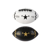 Bola Sepak Bola Amerika PVC Outdoor Ukuran Resmi Desain Jahitan Tahan Lama Warna Blok