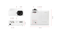 Viewsonic LS901HD FULL HD 6000 ANSI Lumens 1080p Installation laser Vidéo 3D Projecteur laser