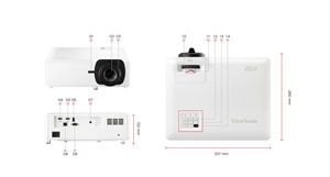 <span class=keywords><strong>ViewSonic</strong></span> LS901HD 6000 Full HD แอนซิลูเมน1080P การติดตั้งด้วยเลเซอร์3D วิดีโอเลเซอร์โปรเจคเตอร์ - Product Image 4