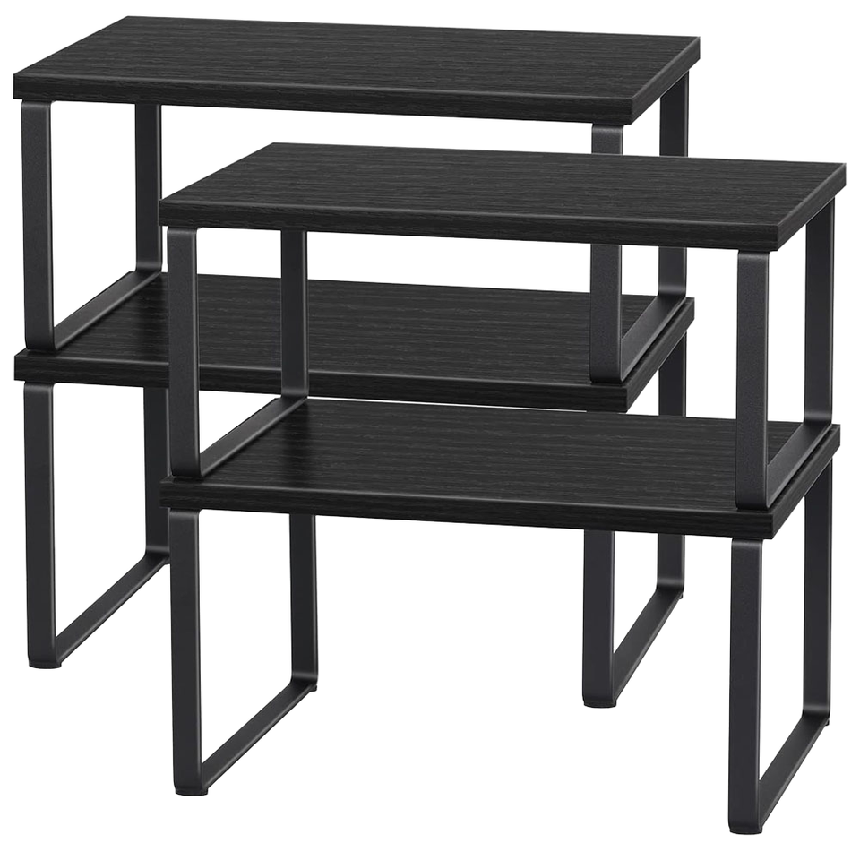 Modern 4-Piece Kitchen Countertop Cabinet Desktop Shelf Riser Stackable ...