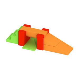 Jeu souple en mousse blocs de construction Ruels gris intérieur enfants pont clôture gymnastique balle fosse cour pièces - Product Image 1