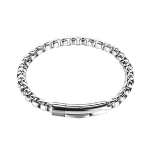 Novas Pulseiras de Aço Inoxidável Hip Hop para Homens, Pulseira Simples com Corrente Prateada e Dourada - Presente Criativo e Moderno - Product Image 6