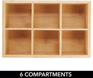 Estuche de soporte de madera multiusos para bolsitas de té, café, madera natural, bambú, té y caja organizadora de almacenamiento de alimentos - Product Image 4