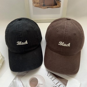 Casquette brodée avec la lettre « Black » en 6 tons, casquette de baseball minimaliste en coton, casquette à visière réglable avec protection UV pour un usage quotidien - Product Image 3