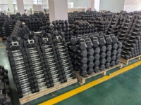 SENFENG SPORTS Set Dumbbell CPU 12 sisi, Set olahraga kustom Logo 2.5 KG hingga 60 KG Home & Gym kebugaran uretana dilapisi 12 sisi