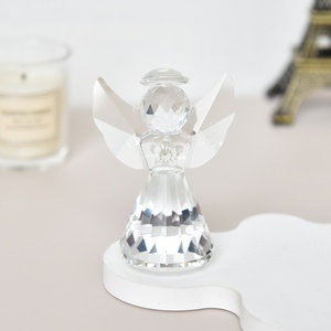 Statua di Angelo in Cristallo Fatta a Mano, Figurina in Vetro <span class=keywords><strong>con</strong></span> Stile Romantico per Decorazione Casa, Regalo di Nozze e per Donne - Product Image 6