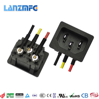 Connecteur de prise d'alimentation CA à 3 broches CE TUV OEM, faisceau de câblage personnalisé avec conducteur en cuivre pour moto