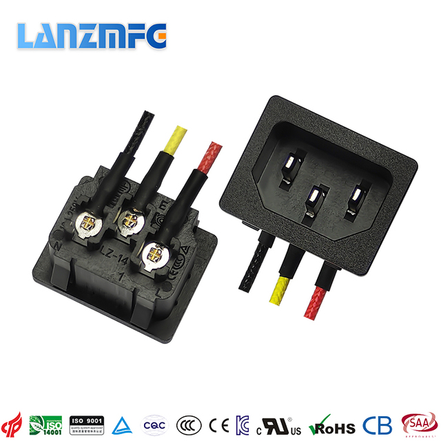 CE TUV OEM Supplier AC 3 Pin Power Socket Connector Customized Length Copper Conductor Wiring Harness for Motorcycle