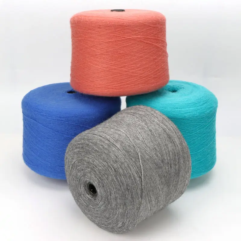 Оптовая продажа, Высококачественная окрашенная 100% кашемировая пряжа для вязания, мягкая чистая кашемировая пряжа для свитера