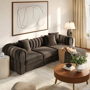 Sofá Reclinable de Diseño, Resistente a las Manchas, Apto para <span class=keywords><strong>Mascotas</strong></span>, Relleno de Plumón Clásico, Concepto Premium Bungalow - Product Image 4