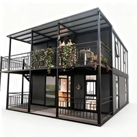 Maison préfabriquée intelligente avec des caractéristiques modernes pour les nomades numériques, les bureaux à distance et une vie flexible