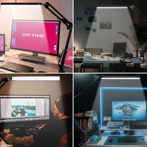 Có thể điều chỉnh Swing ARM gấp Clip đèn thủy tinh tối giản cánh tay dài kim loại bàn ánh sáng văn phòng nhà nghiên cứu Salon Bảng đọc ánh sáng AC - Product Image 4