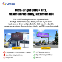 Écran LED extérieur Canbest P6 P8 P10 double alimentation 8000 nits IP66, panneau d'affichage LED entièrement en aluminium, 40 % d'économie d'énergie pour autoroute