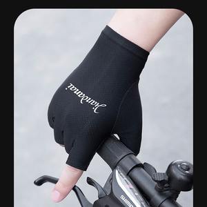 Jianqianl Half Finger <b>Gloves</b> Xllm Polyester Unisex Cycling Mountain <b>Climbing</b> Wear Resistant Non Slip - Product Image 4