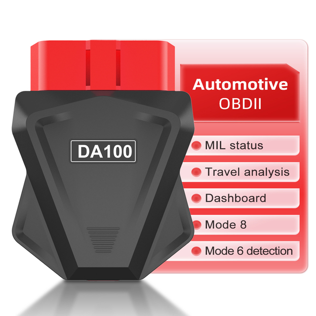 For DA100 Multilingual Wireless OBD2 Auto Diagnostic Code Reader with BLE 5.4 Scanner for iPhone & Android 12V